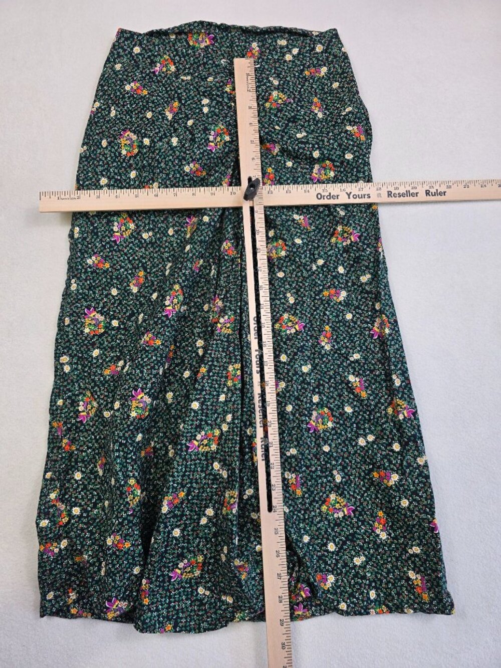 Free People Floral Print Maxi Skirt 5/6 100% Cotton Small Boho Cottage Core - Picture 5 of 5